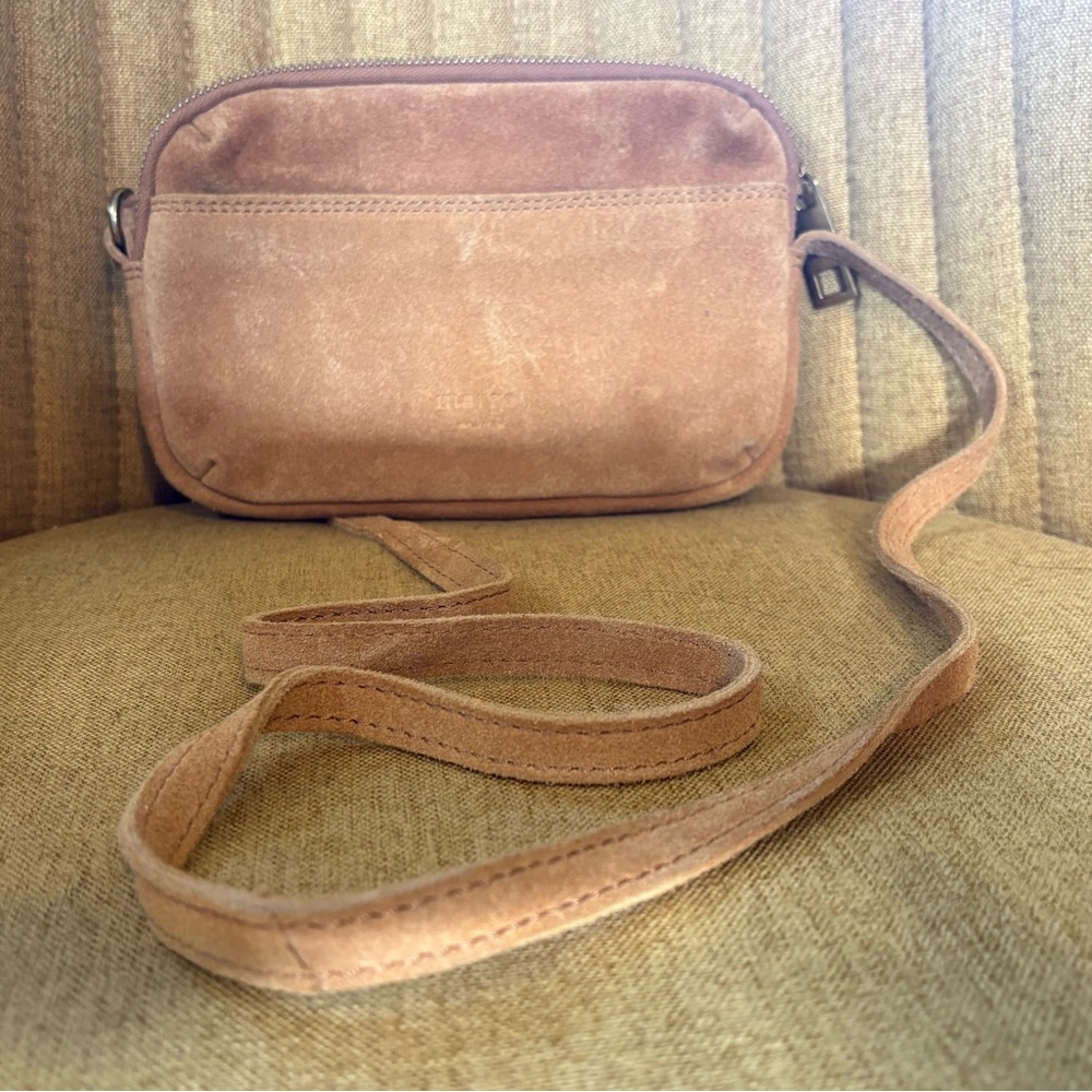 Margot New York Mustard/Tan Suede Crossbody Bag